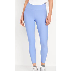 Old Navy Women's Blue High-Waisted PowerSoft 7/8 Pocket Active Leggings Sz Large